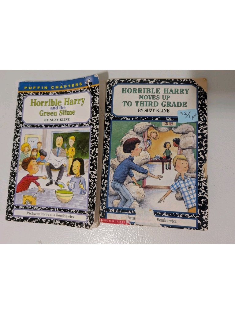Horrible Harry Books By Suzy Kline Lot 2 Paperback Third Grade  Horrible Slime